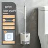 Long-handled Wall-mounted Toilet Brush Set for Thorough Cleaning with Drain Pan - No Dead Corners In Toilets and Bathrooms.