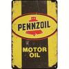 Pennzoil Vintage Tin Sign Metal Wall Art For Wall Decor, Garage Glam & Man Cave Decor, Rustic Metal Signs For Garage, Bar, Shop,