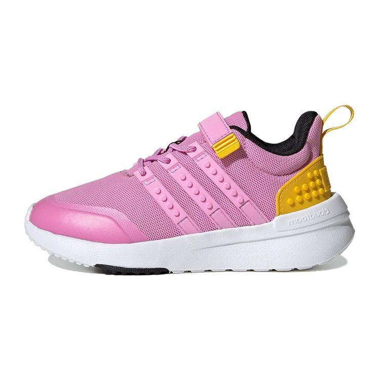 Adidas Lego X  Neo Racer TR21 Mesh Comfortable Versatile Durable Low-Top Kids Running Shoes Kids sneaker Pink Yellow ID7366