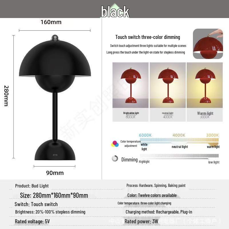 High-End LED Flower Bud Table Lamp for Bedroom & Living Room - Ideal for Wedding Gifts & Ambiance