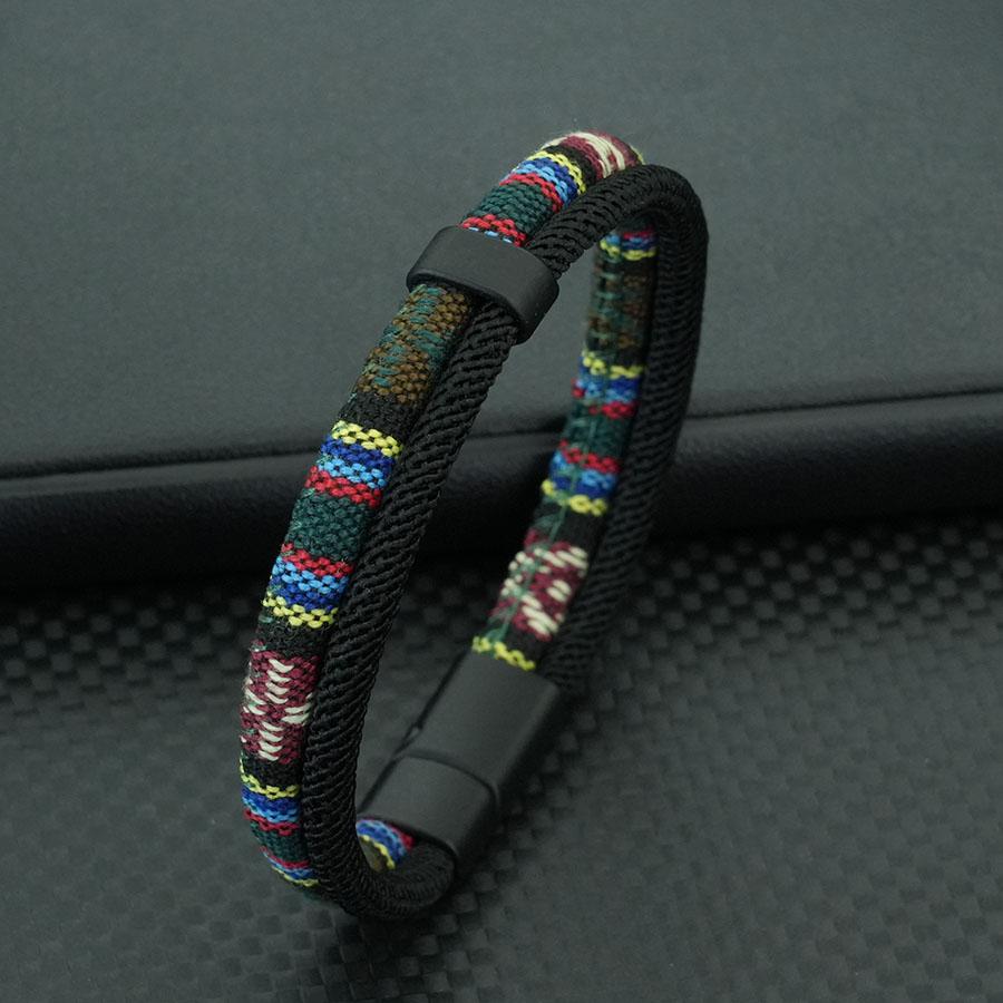 Stylish Tibetan Rope Bracelet Men 5 Colors Handmade Ethnic Wish Bangle Detachable Meditation Yoga Healing Fabric Braslet Pulsera