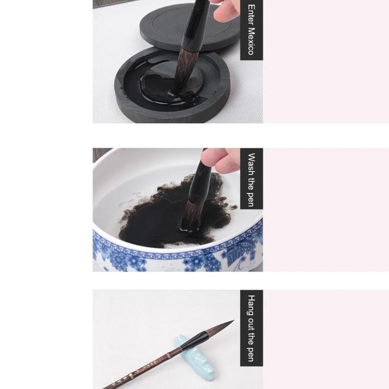 Professioneller chinesischer Kalligraphiepinsel Holz Chinesischer Malpinsel für Anfänger Kalligraphie Antithetisches Verspaar Schreiben