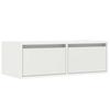 TV Cabinet with LED Lights White 75 x 35.5 x 25 cm