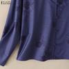 ZANZEA Women Hoodies Casual Long Sleeve Thin Cardigan Blouse