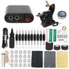 Coil Tattoo Machine Set Foot Pedal Practice Skin Tattoo Ink Power Supply Tattoo Kit for Beginner