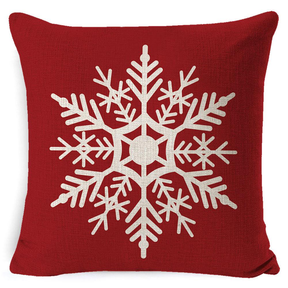 Home Furnishings Christmas Pillow Cover Nordic Plaid Linen Cushion Cover Sofa Cushion Cover