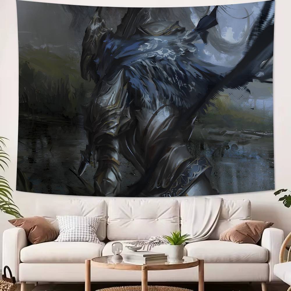 TOP Soul Like Action Game Cool Soul Dark AArtoriasS Knight the AAbysswalkerS Large Tapestry Wall Rugs Dorm Art Home Decor Wall