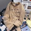 Sweatshirt for Women Cotton Oversize Fleece Thickened Loose Half-high Neck Casual Pullover Long Sleeve Winter Sweatshirt Top