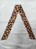 Leopard Print Silk Scarf: Versatile Hair Accessory & Neckerchief