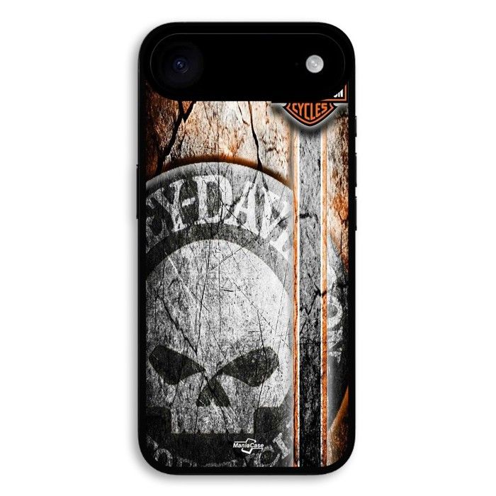 Coque Pour iPhone 17 Air Harley Davidson tête de mort vintage