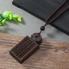 Hand-carved mahogany necklace retro femininity long autumn and winter sweater chain cotton and linen accessories