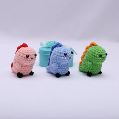Hand-crocheted Dinosaur Wool Doll Backpack Pendant Small Dragon Doll Home Decoration Cross-border Knitted Keychain