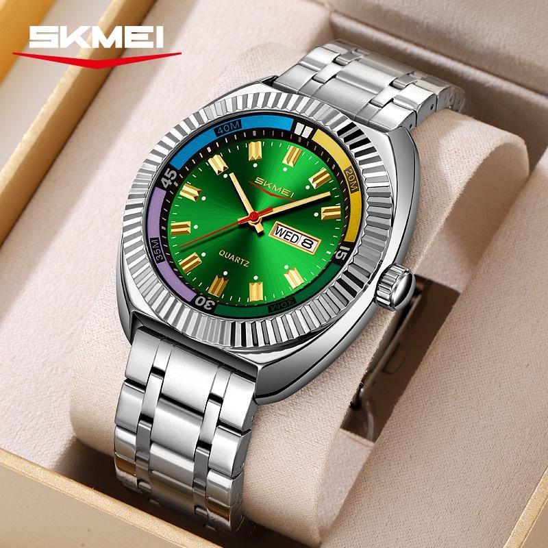 SKMEI Business Fashion Design 3Bar Waterproof Time Week Date Wristwatch Movement Quartz Watches