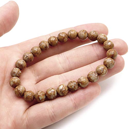 [GOLD STONE] Himekawa Yakuseki Bracelet, 8mm, Made In Itoigawa, Niigata Prefecture, Japanese Stone, Certificate Included, Inner Diameter: Approx. 19cm