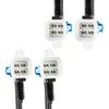 4PCS Oxygen O2 Sensor for 2003 2004 2005 Chevrolet Chevy Tahoe 5.3L; 2003-2005 GMC Sierra 1500 5.3L Upstream + Downstream Replace Number 12611127