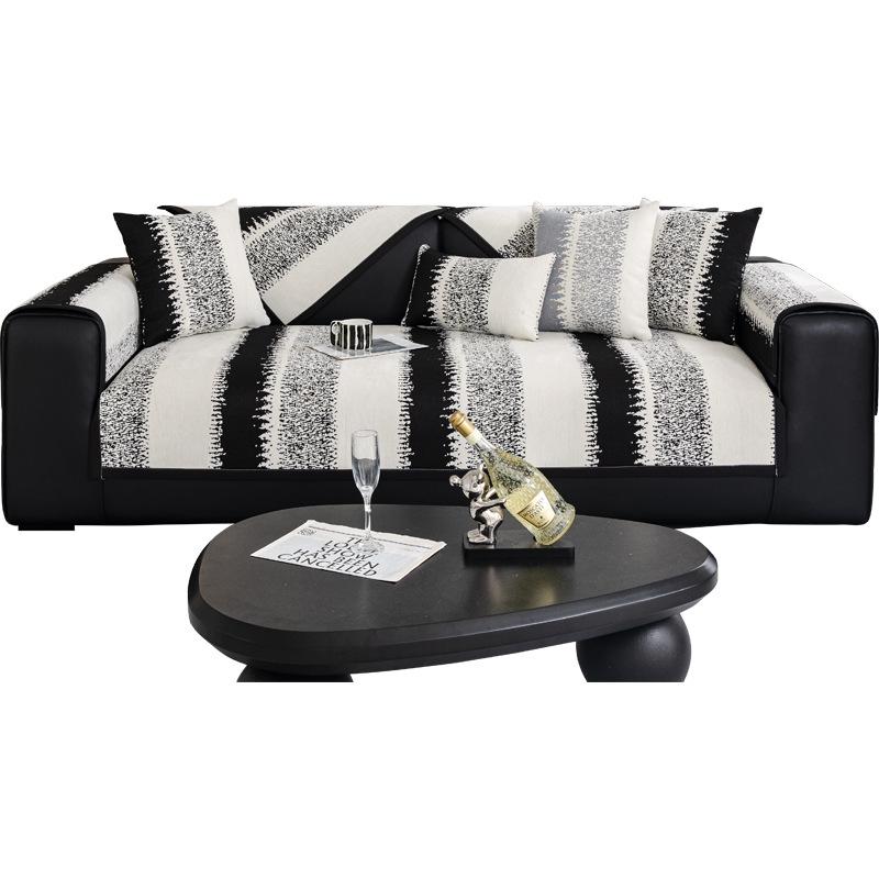 2025 neue Sofakissen für alle Jahreszeiten, universell, katzenkratzfest, leichter Luxus, High-End, gerade Reihe, Leder-Sofabezug, rutschfester Bezug