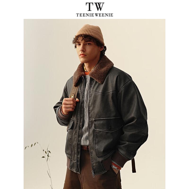 Teenie Weenie Men's Retro Letter Embossed Workwear Jacket