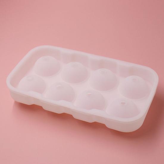 Eisform 8 Zellen Leicht zu lösen Silikon Auslaufsichere Eiswürfelschale für Bar