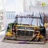 Kw Heavy Trucks Customize Your Name Blanket Cozy Personalized Blanket Ultra-Soft Suitable for Bed Couch Picnics Seaside Ideal for All Seasons