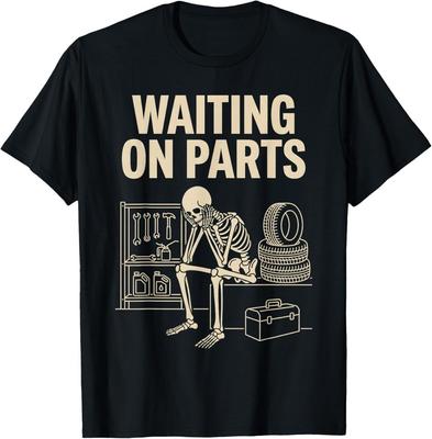 Vintage Waiting On Parts Car Garage Mechanic Wrench Humor T-Shirt Unisex T-Shirt