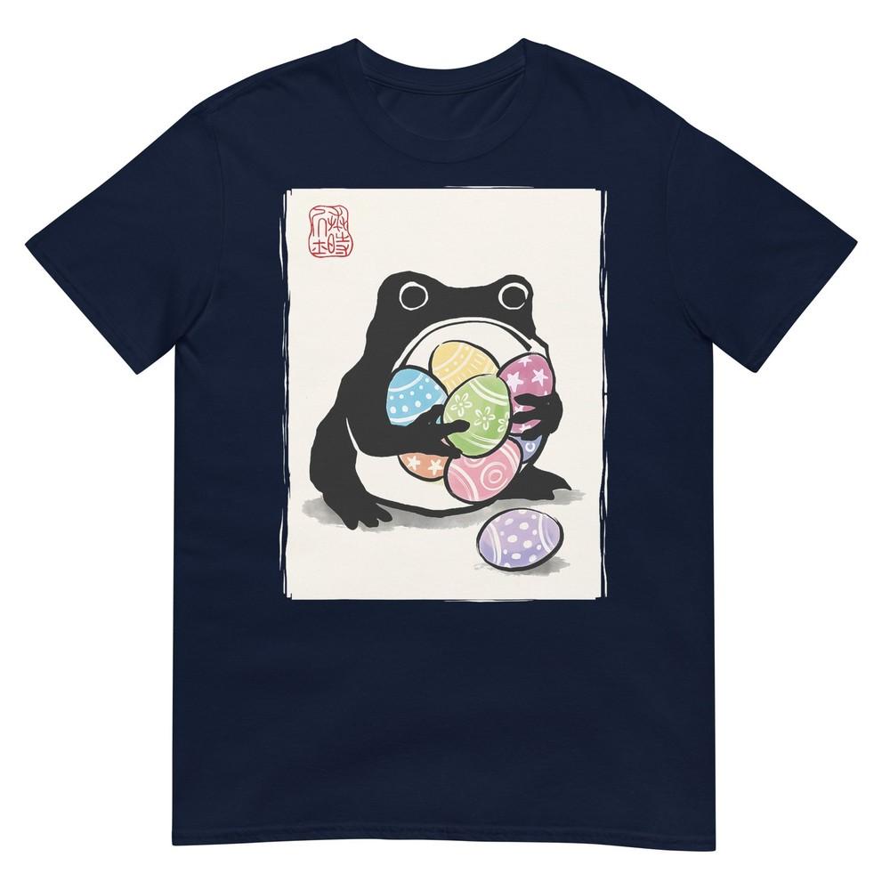 Grumpy Frog Japanese SumiE Easter Eggs Funny Easter TShirt S