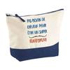 Makeup Bag - PLANETEE - Rugby Player No Need for Hair - Large Size - Cotton - HD Sublimation Printing