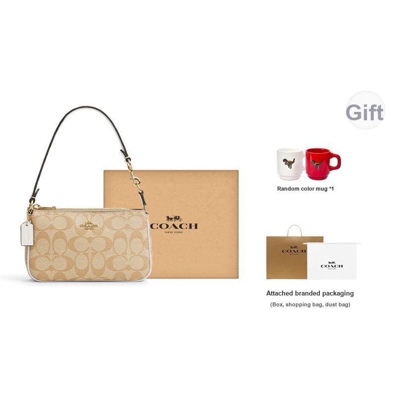 Coach Nolita 19 Vintage Classic Logo PVC Shoulder Bag Women Shoulder Bag Khaki CS442-IMDQC