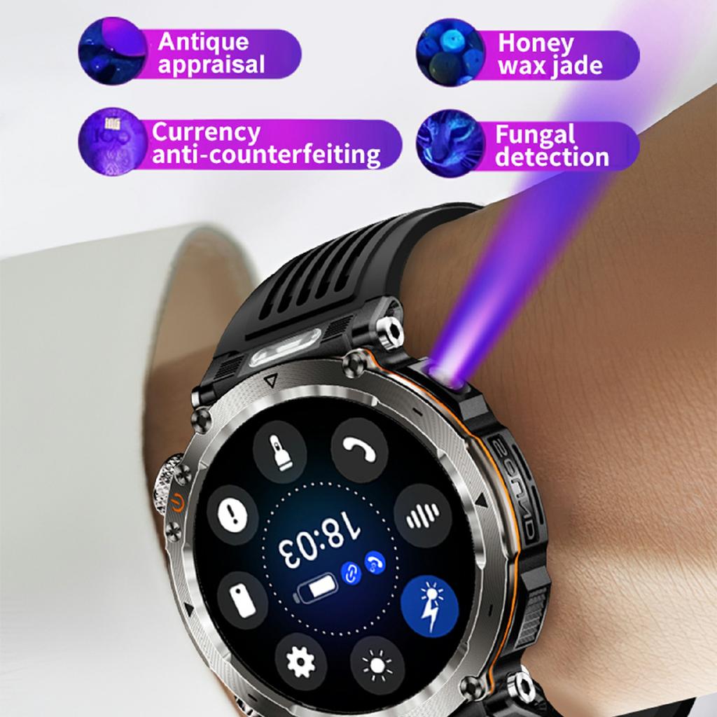 HT30 Silikonarmband 1,7-Zoll Smartwatch Gesundheitsüberwachung Kompass Sportuhr