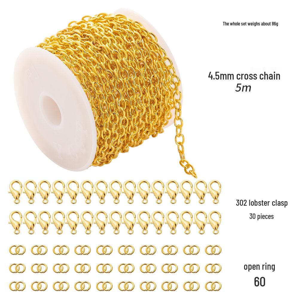 

Набор для изготовления ювелирных изделий своими руками: Материалы для ожерелья и браслета с застежкой-лобстером и набором крестовой цепочки