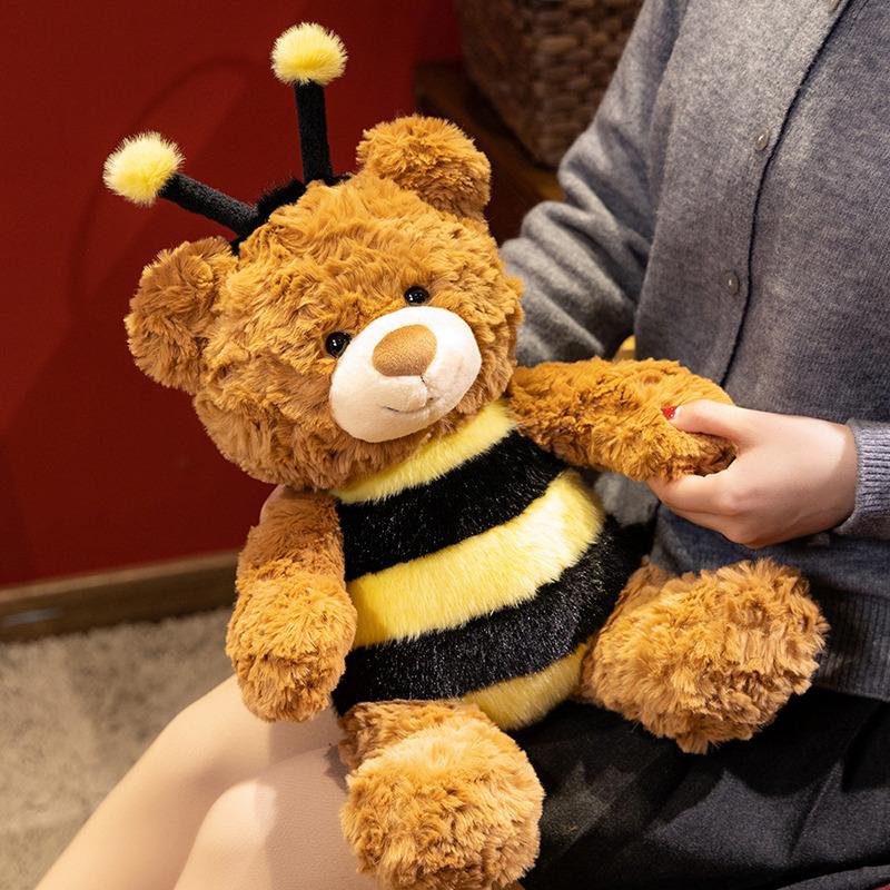 Cartoon Cute Bee Bear Doll Plush Toy Bumblebee Transformed Into Bear Doll Children's Sleeping Pillow Gift