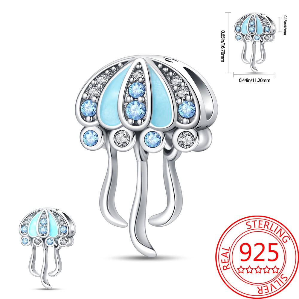 

Noctilucent Copper Metal Marine Organism Flowers Firefly Star Moon Build Pendant Bead Component Bead Component Compatible With Bracelet High Quality