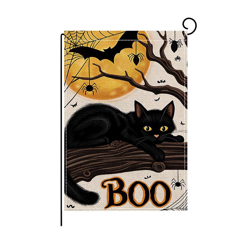 Halloween Garden Flags Ghost and Funny Pumpkin Decorations Indoor and Outdoor Hanging of Small Flags