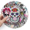 Graphic Skull Sticker Set 50 Pieces Death Design for Bikes, Helmets, Skateboards, etc.