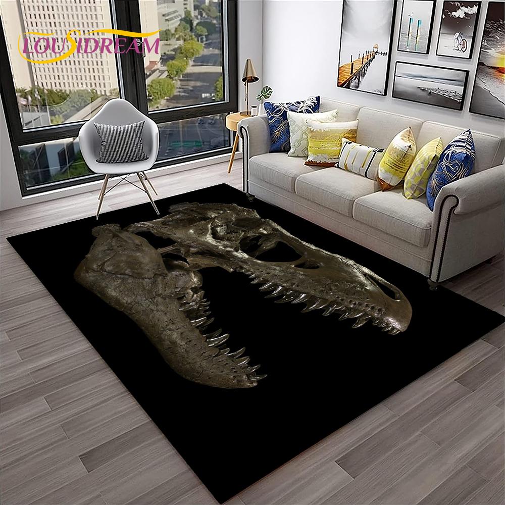 Animal Fossil Dinosaur 3D Series Carpet HD Rug for Home Living Room Bedroom Sofa Doormat Decor,kids Area Rug Non-slip Floor Mat
