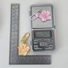 Romantic Sakura Blossom Keychain Girls Sweet Flower Pendant Key Ring Friend Gifts Key Chains Simple Backpack Bag Accessories