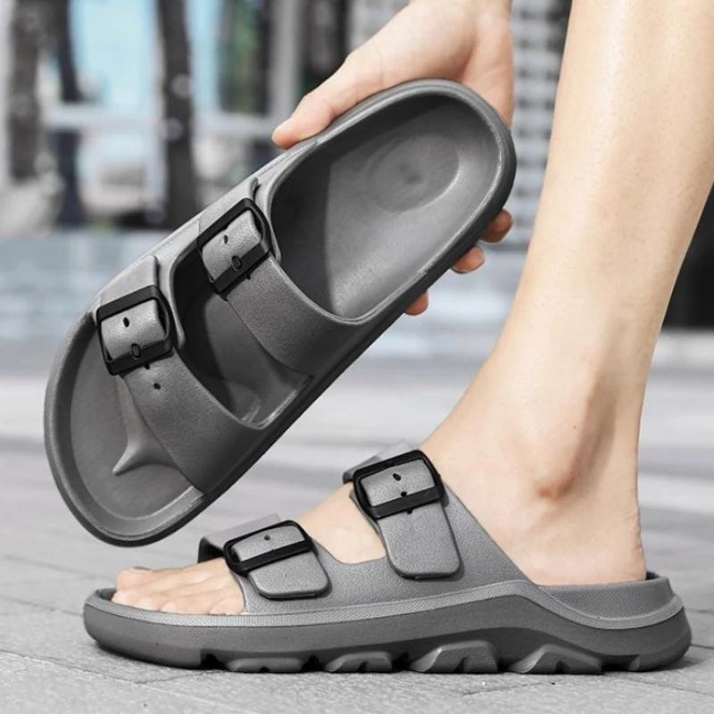 Fashion Platform Men's Shoe Beach Designer Luxury Casual Comfortable Male Slipper Pvc Adult Original 2025 Fashion Eva Clappers Slides