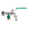 Stabile 3/4-Zoll Messing Wasserhahn Frostsicher und Rostfrei mit Doppel-Auslass Designs für Garten und Waschmaschinen