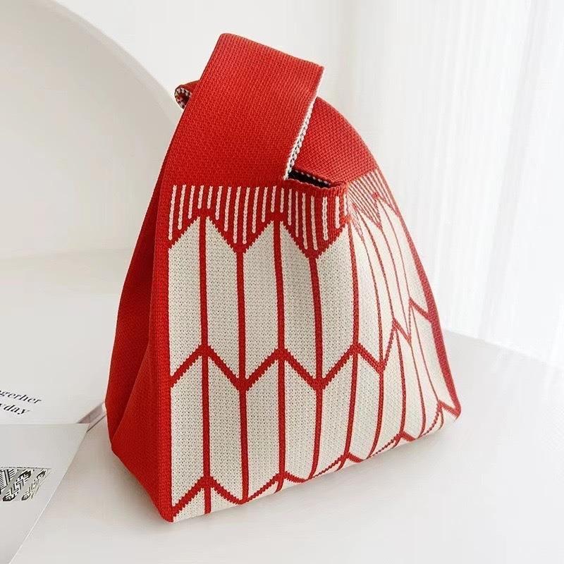 Knitted bag, gift bag, souvenir gift, woven bag, gift bag, fashion wrist bag, handbag, women's bucket bag.