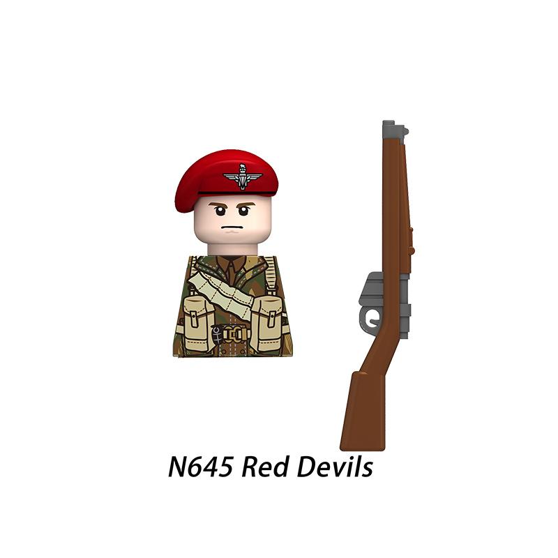 Military Affairs WW2 Britain Infantry Building Blocks Model Bricks Mini Action Toy Figures Toy Gift for Children