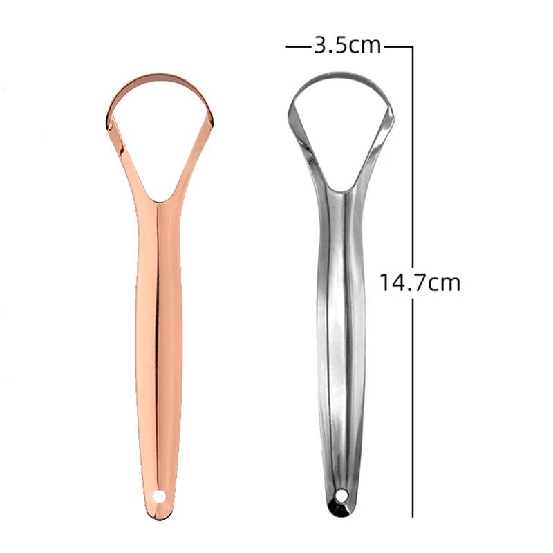 Stainless Steel Tongue Scraper Oral Hygiene Tool Open Type Design for Effective Tongue Cleaning and Fresh Breath Care