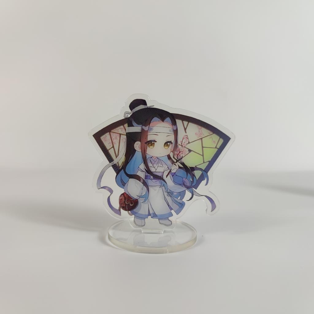 8cm Anime Mo Dao Zu Shi Figure Action Mini Acrylic Toy Wei Wuxian Lan Wangji Standing Model Desk Decor Christmas Gift
