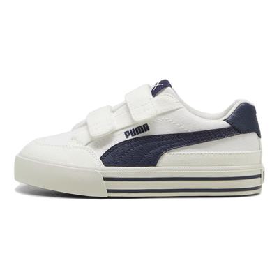 Court Classic Vulc Formstrip Comfortable Low Top Kids Skate Shoes Kids Sneaker Off-White Black 396560-04