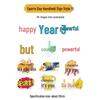 School Sports Ceremony Cheer Handheld Sign Prop with Cat Design