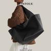 New Versatile, Simple, Soft, Large-capacity, Niche Design Bucket Bag, Unisex Tote Bag