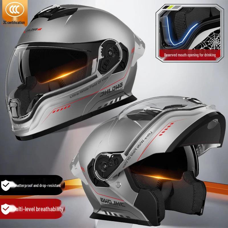 

2026 Universal Flip-Up Motorcycle Helmet - Bluetooth, Sun Protection, All Seasons, for Men & Women Adult XXL