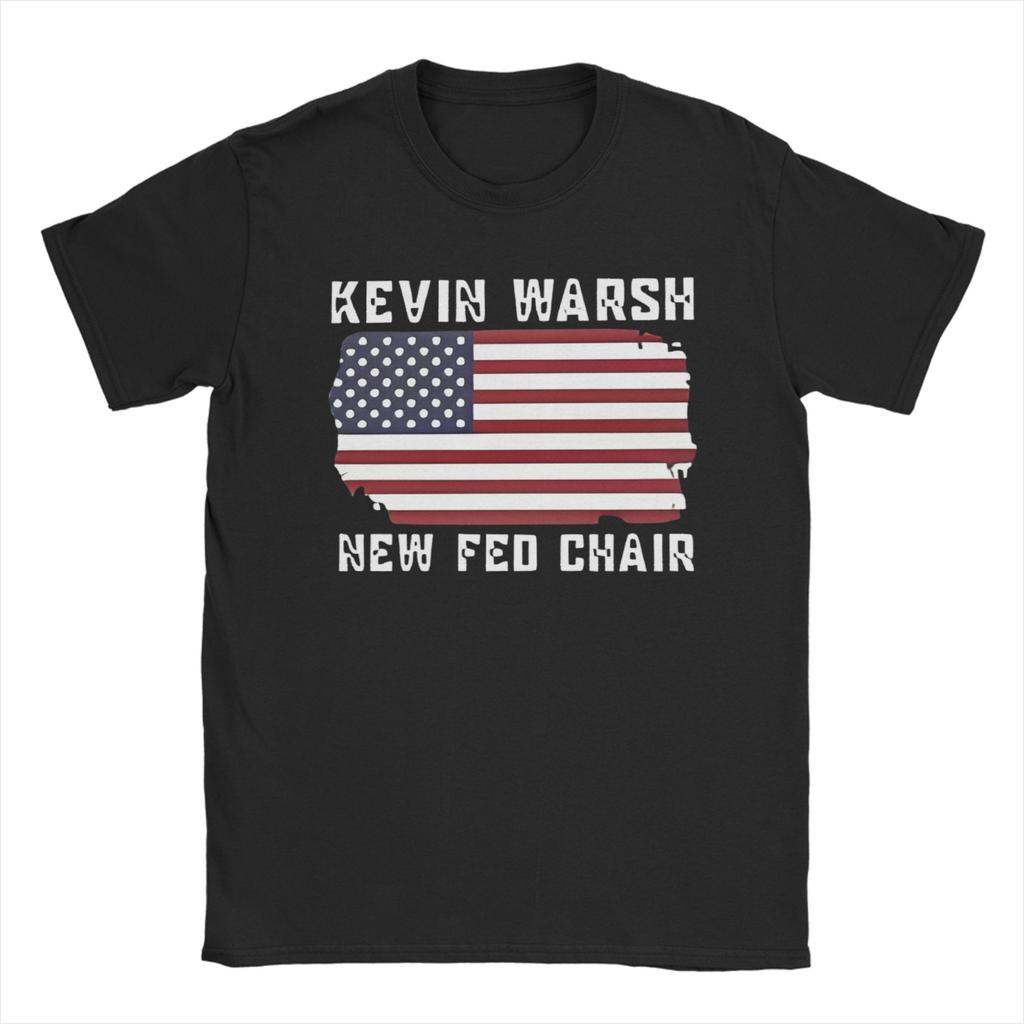 Kevin Warsh 2026 T Shirt Unisex Pure Cotton Amazing TShirt Crewneck  Tees Short Sleeve Clothing New Arrival