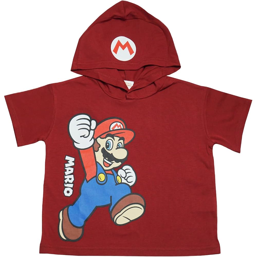 [Bandai] 2026 Summer Super Mario Hoodie with Hood Short Sleeve T-shirt Super Mario Nintendo Ninte...