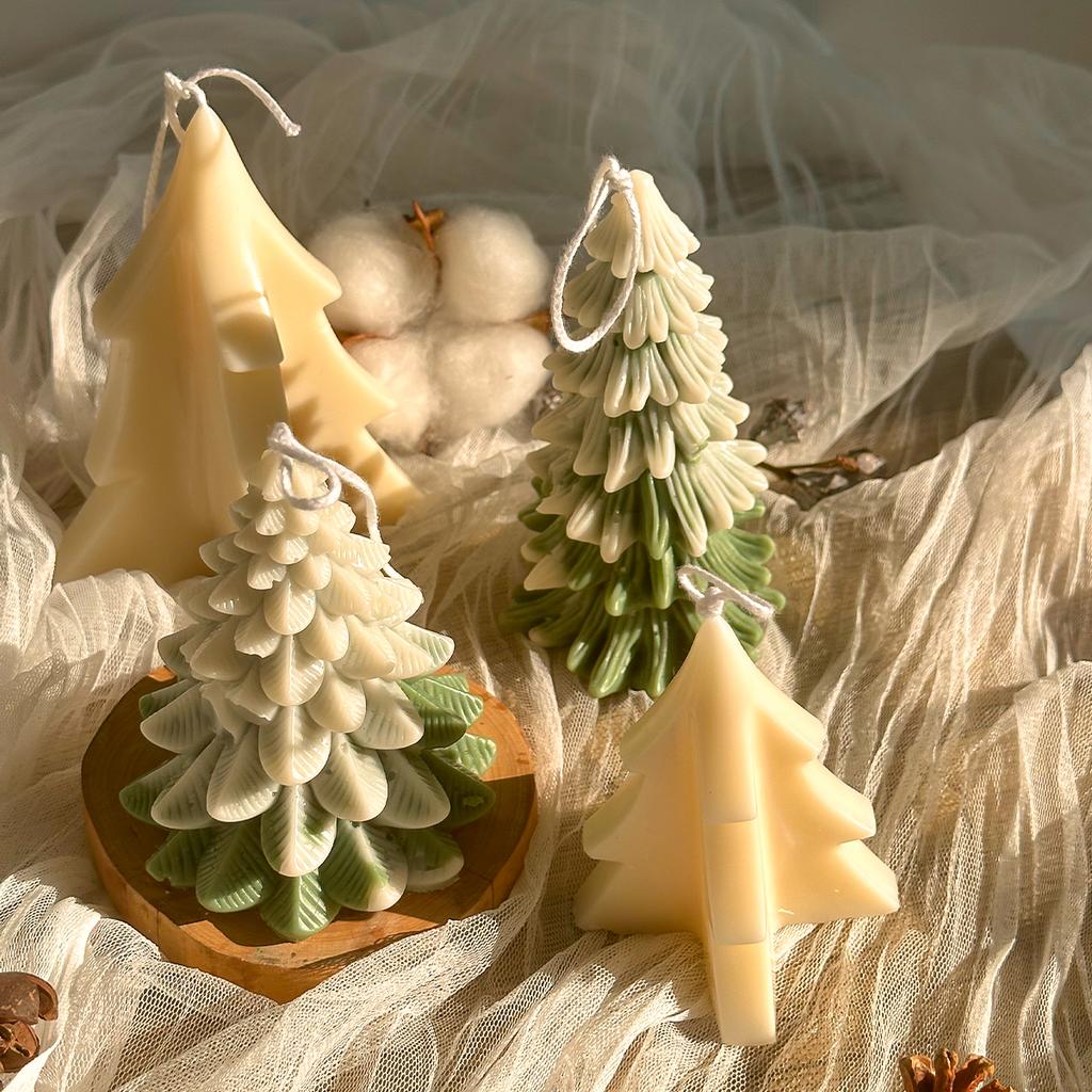 3D Christmas Tree Silicone Mold DIY Handmade Christmas Ornament Aromath Soap Epoxy Resin Plaster Craft Molds Home Festival Decor