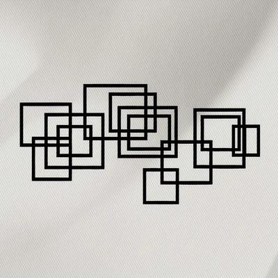 Metalen Kunst Wandpaneel Geometrisch Vierkant Weerbestendig Decor