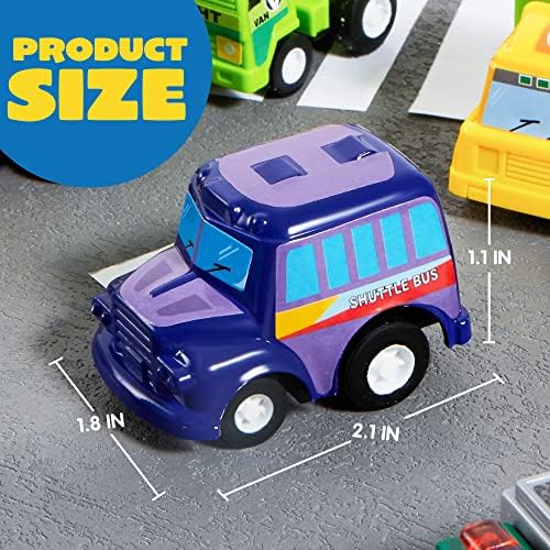 JOYIN 25-Piece Pull Back City Cars & Trucks Toy Vehicle Set for Toddlers, Boys & Girls, Kids Play Set, Ages 1 2 3 Years